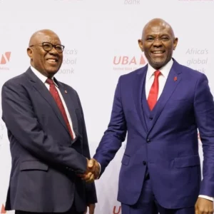 Tony Elumelu speaking during a public event ahead of his retirement as Chairman of United Bank for Africa (UBA) in August 2026.