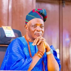 Oba Rashidi Ladoja during the inauguration of a committee on integrating traditional and orthodox medicine at the Olubadan Palace in Ibadan.