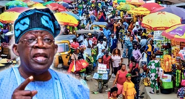 President Bola Tinubu speaking in Abuja as he defends his administration’s economic reforms and says Nigeria’s economy is stabilising.