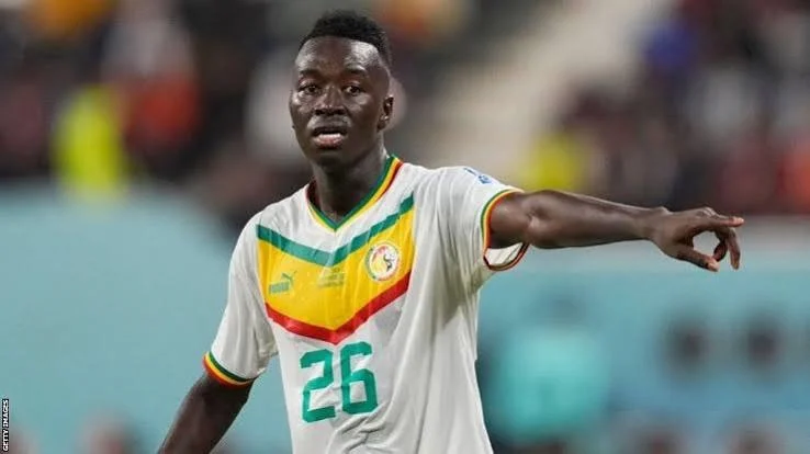 Senegal midfielder Pape Gueye reacts during a 2026 FIFA World Cup match after announcing his break from international football.