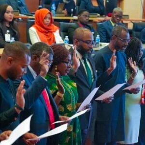 Minister of Finance Taiwo Oyedele inaugurates the Federal Government's fiscal reform advisory committee in Abuja.