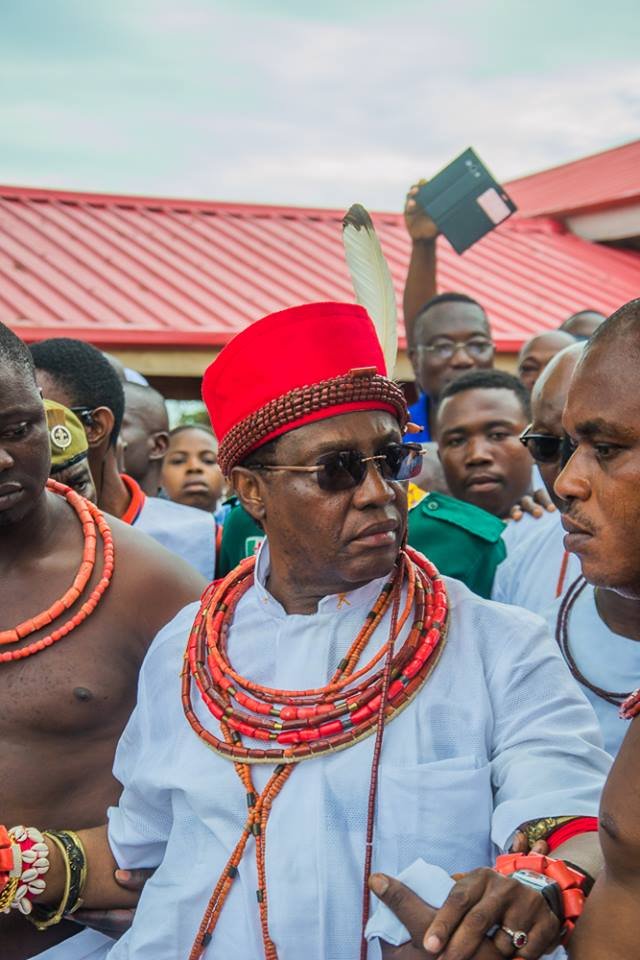 Traditional worshippers gather at the Benin Palace during ancestral rites ordered by Oba Ewuare II against insecurity in Edo State.