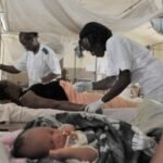 NAPTIP operatives seal a suspected maternity facility in Port Harcourt during an investigation into alleged child trafficking and baby sales.
