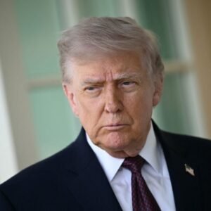 US President Donald Trump pictured as US-Canada tariff talks collapse over proposed new tariffs.