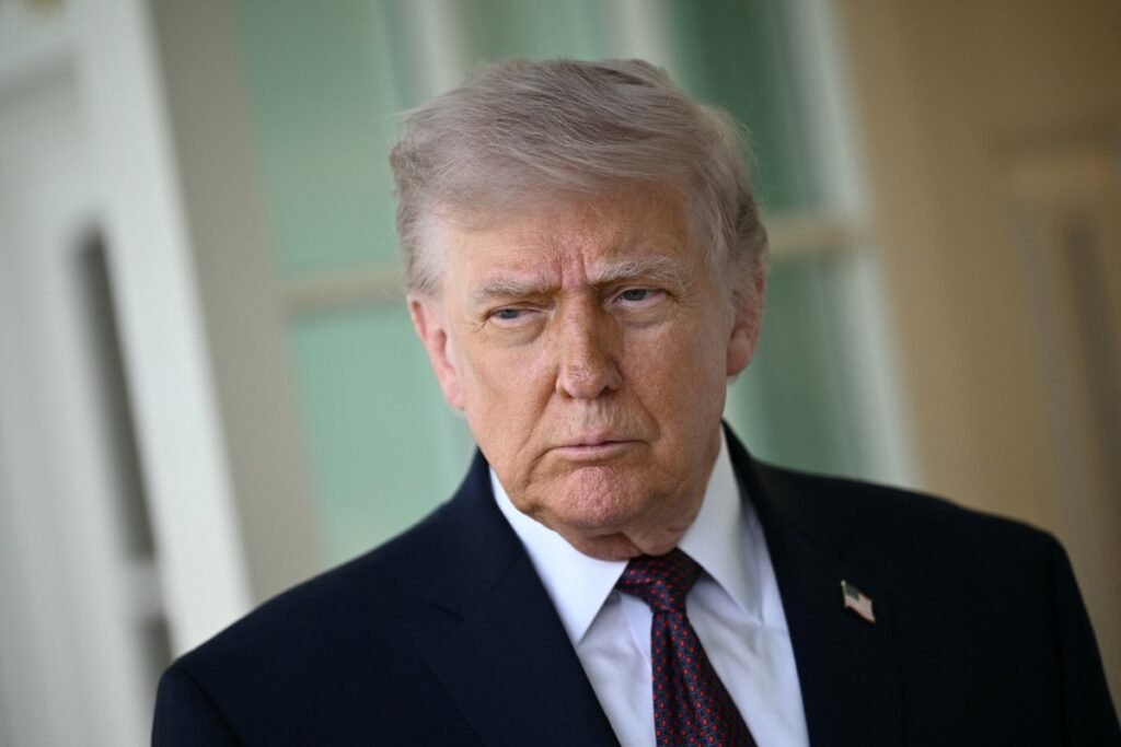 US President Donald Trump pictured as US-Canada tariff talks collapse over proposed new tariffs.