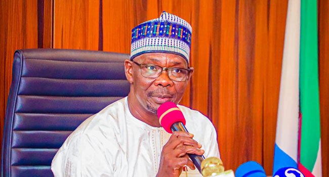 Nasarawa State Governor Abdullahi Sule at the signing of a $2 million supplementary lithium agreement with Chinese investors in Abuja.