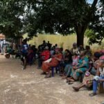 Nigerians gathered at a polling unit during an election in Nigeria