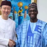 Chinese Ambassador to Nigeria Yu Dunhai during a meeting with Nigeria’s Ministry of Foreign Affairs official