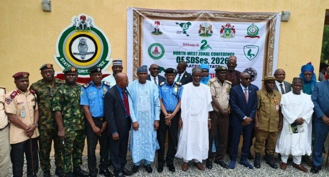 Katsina security chiefs and stakeholders at the North-West Zonal Conference on counter-terrorism in Katsina State.