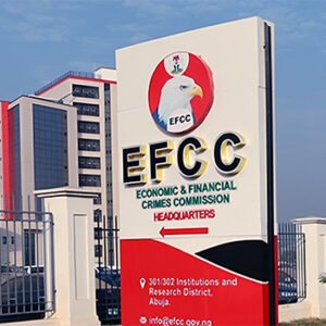 EFCC representative Francis Oka-Phillips Usani speaks before the Senate Committee on Public Accounts about NDDC levy recoveries.