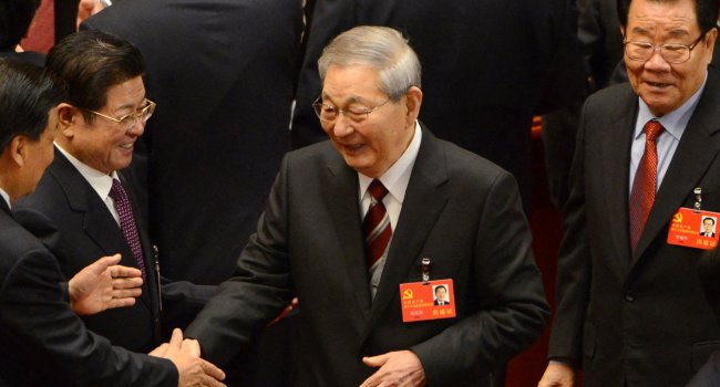 Former Chinese Premier Zhu Rongji at a Communist Party event in Beijing.