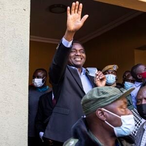 Zambian President Hakainde Hichilema casts his ballot during the 2026 presidential election in Lusaka.