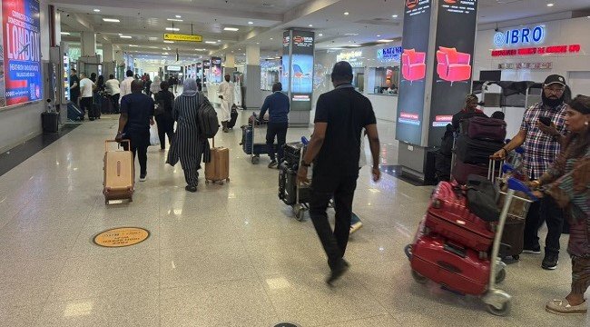 Terminal 2 of Murtala Muhammed International Airport in Lagos after smoke triggered an emergency response, with FAAN confirming no fire occurred.