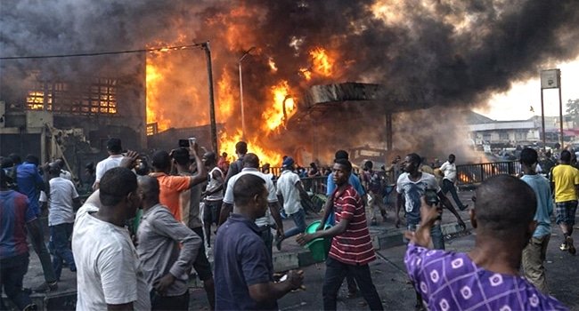 Oranyan Market fire, Ibadan fire outbreak, Oyo State fire, market fire Nigeria, shops destroyed in Ibadan, Channels Television news