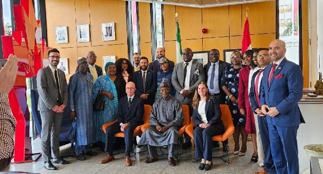 Officials from Nigeria and Canada sign an expanded air transport agreement in Abuja to pave the way for direct scheduled flights between both countries.