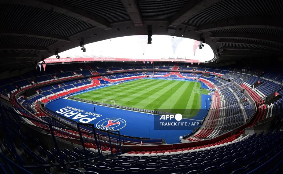 Parc des Princes stadium in Paris, where PSG’s Ligue 1 opener against Rennes was moved due to poor pitch condition.
