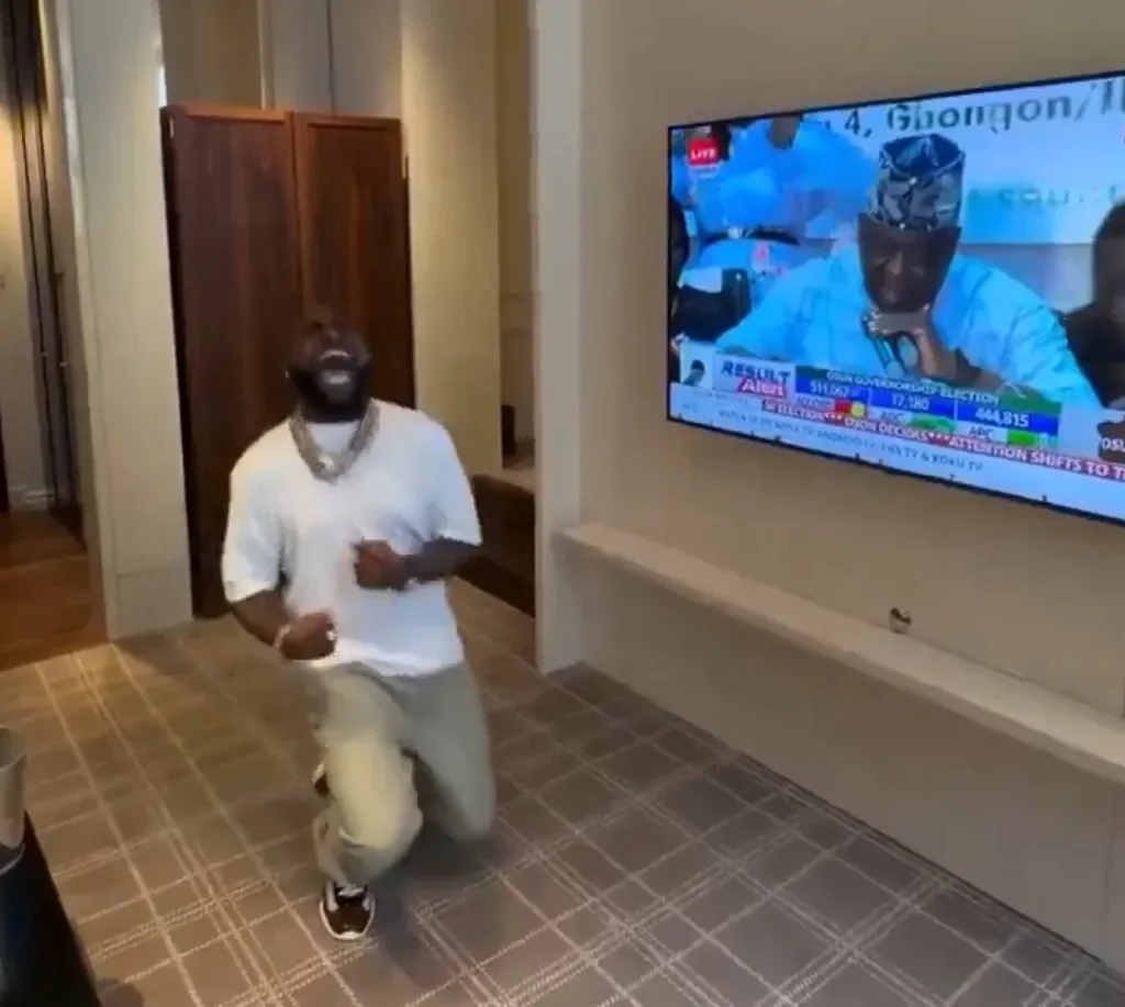 Davido celebrates his uncle Ademola Adeleke’s victory in the Osun governorship election.