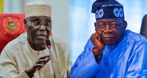 Atiku Abubakar and President Bola Tinubu during a political event