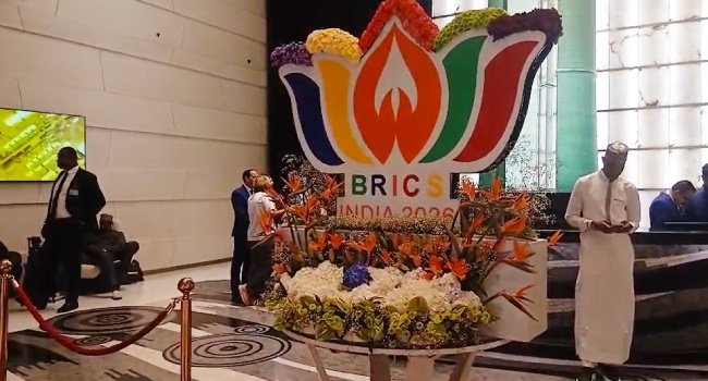 World leaders and officials arrive in New Delhi for the 18th BRICS Summit.