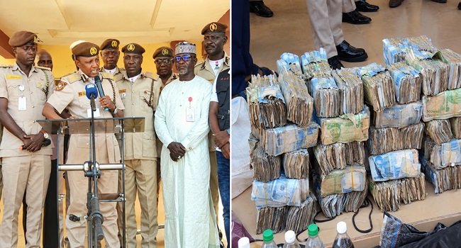 Nigeria Immigration Service officers intercept ₦34 million allegedly meant for kidnap ransom in Adamawa State.