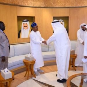Kogi State Governor Ahmed Ododo during a meeting with Kuwait Fund officials in Kuwait