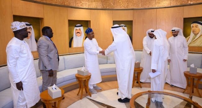 Kogi State Governor Ahmed Ododo during a meeting with Kuwait Fund officials in Kuwait