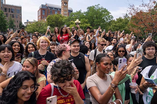 New York City Mayor Zohran Mamdani speaks as the city announces restrictions on (Artificial Intelligence) AI use by public school students.