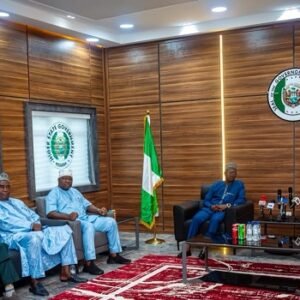 Independent investigative committee members during a courtesy visit to Niger State Governor Umaru Bago in Minna.