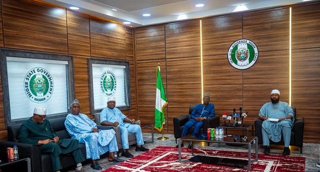 Independent investigative committee members during a courtesy visit to Niger State Governor Umaru Bago in Minna.
