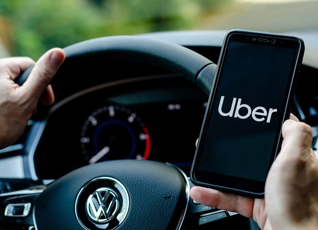 Uber ride-hailing vehicle operating in Lagos, Nigeria.