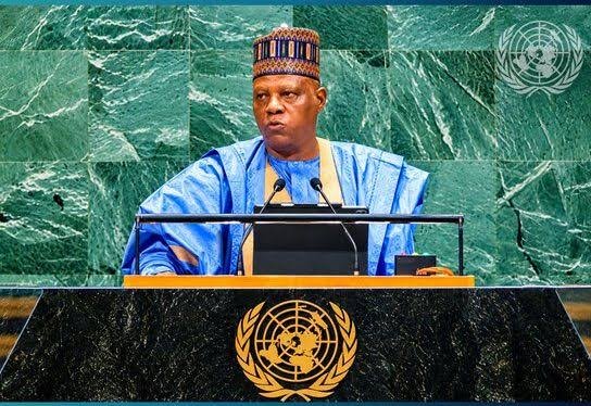 Vice President Kashim Shettima addresses the 81st UN General Assembly on behalf of President Bola Tinubu in New York.