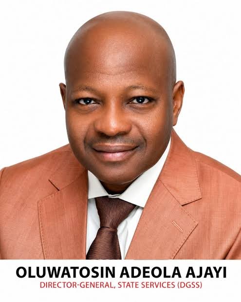DSS Director-General Oluwatosin Ajayi speaking during a media interview.