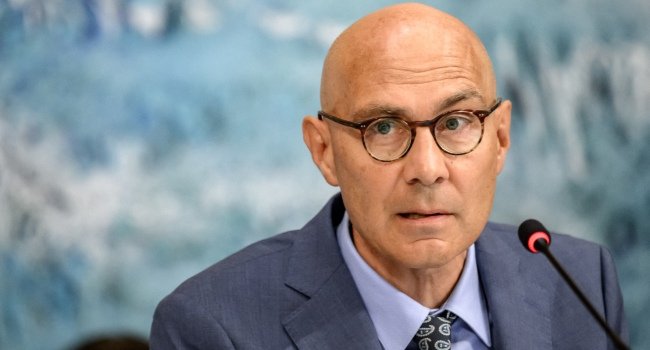 UN rights chief Volker Turk speaking at the UN Human Rights Council in Geneva on September 7, 2026.