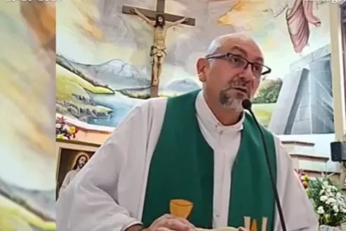 Father Patricio Sánchez Molinari, the Catholic priest who died after a large wooden cross fell on him during a livestreamed Mass in Guayaquil, Ecuador.