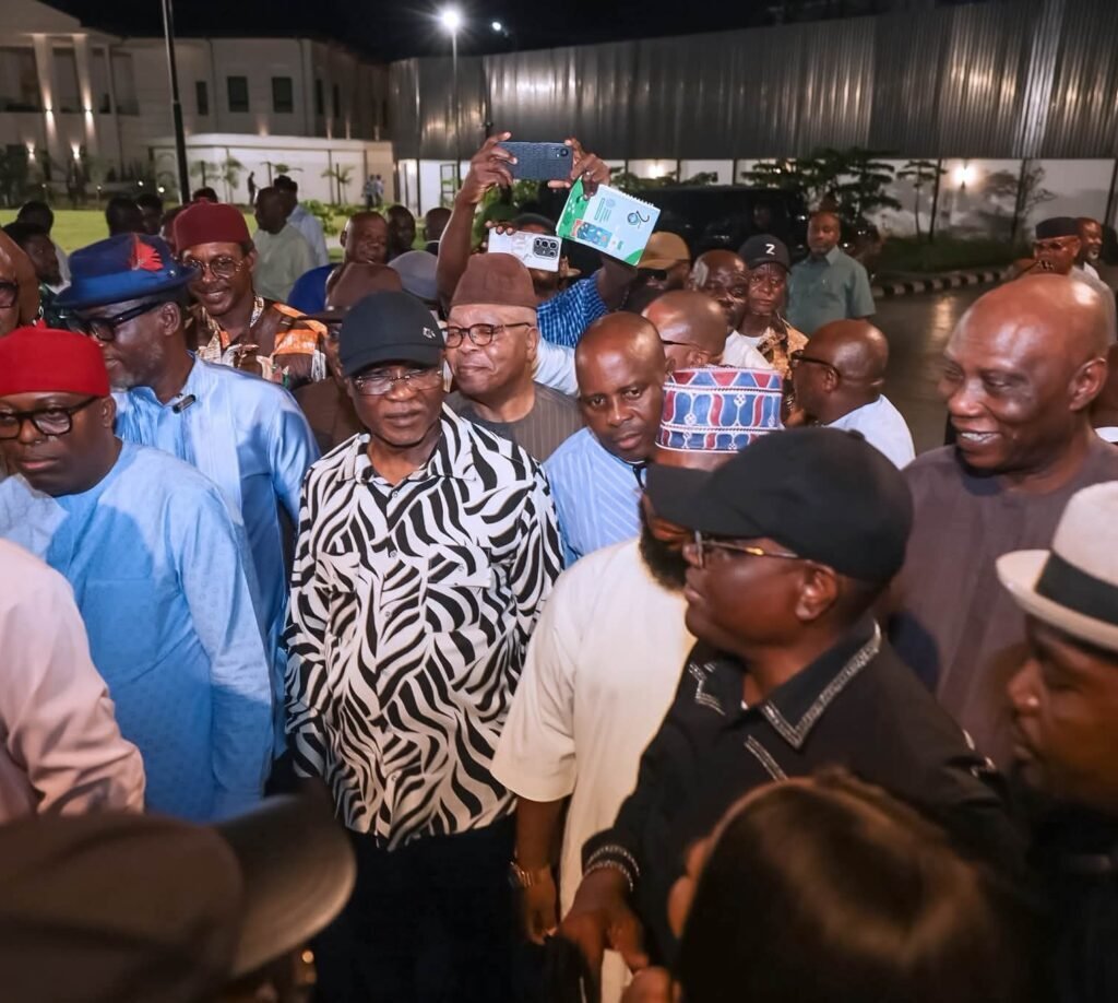 Wike, Fubara and Chinda during a reconciliation meeting in Port Harcourt
