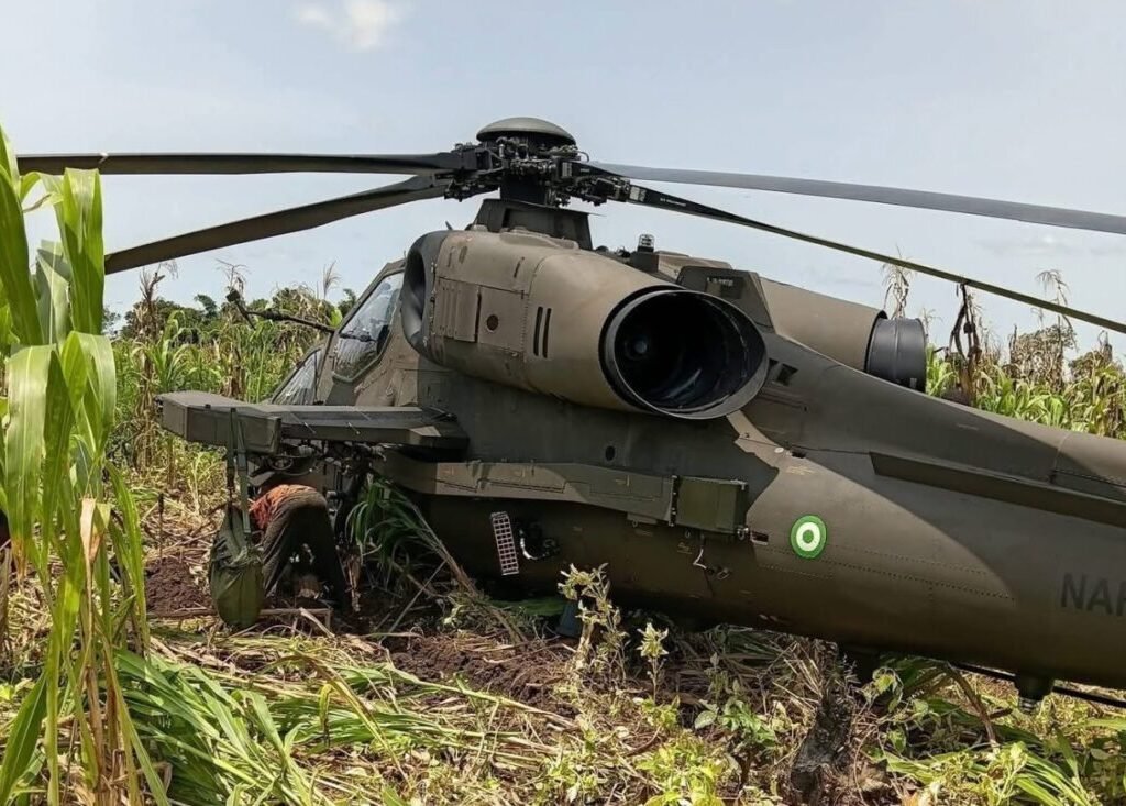 NAF helicopter makes precautionary landing on farmland in Benue after military operation.