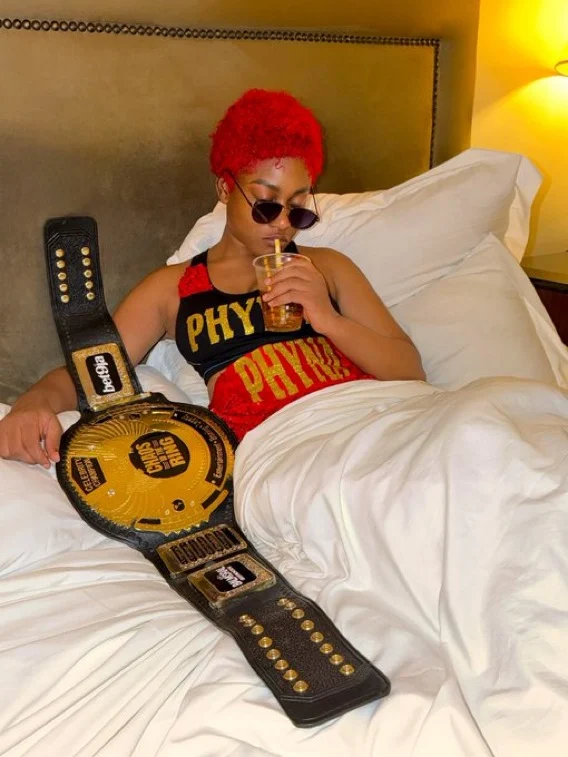 Phyna celebrates her BBNaija anniversary after defeating Nkechi Blessing in a celebrity boxing bout.