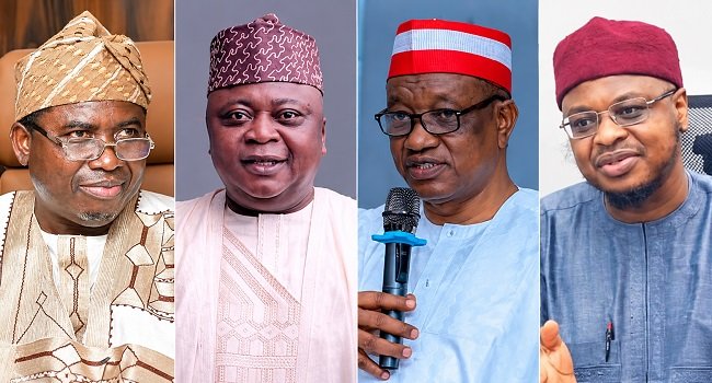 INEC Chairman Joash Amupitan alongside Isa Pantami, Ladi Adebutu and political leaders ahead of Nigeria's 2027 elections.