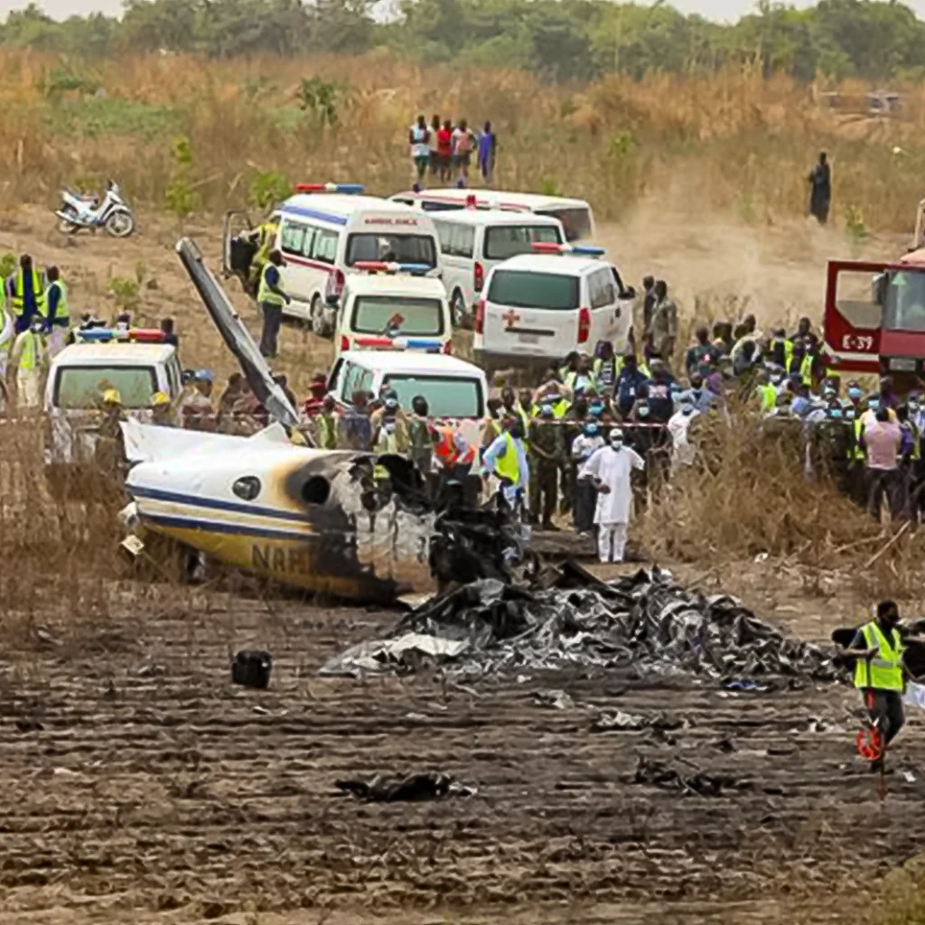 Wreckage of Nigerian Air Force aircraft recovered after the fatal Ondo air crash in Igbokoda