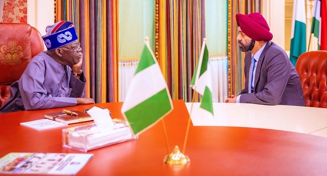 President Bola Tinubu meets World Bank President Ajay Banga at the Presidential Villa in Abuja amid concerns over Nigeria's debt interest payments.