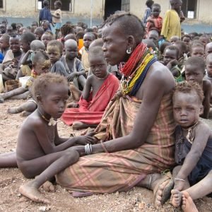 Illustrative image of refugee children highlighting the growing hunger and food insecurity crisis across Africa.