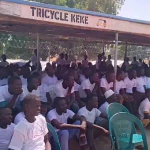 Officials in Borno State overseeing the reintegration of 720 repentant insurgents after completing rehabilitation and deradicalisation training in Maiduguri.