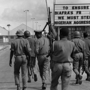 Nigerian soldiers on duty as the Army rejects MASSOB’s planned civil war memorial services in churches across Nigeria’s South-East region.