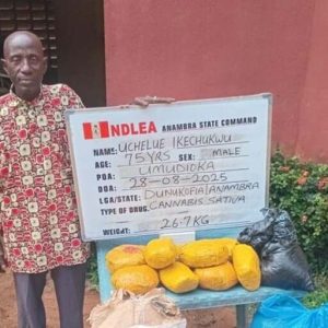 NDLEA arrests 75-year-old grandpa for ‘drug trafficking’ in Anambra