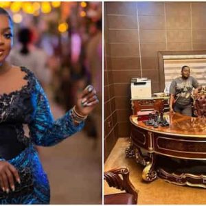 Eniola Badmus shows off office with lavish, exquisite furniture