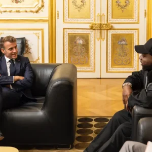 Davido meets French President Macron