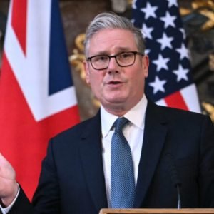Keir Starmer speaking outside 10 Downing Street during a formal announcement confirming his resignation as UK Prime Minister and Labour leader.