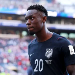 United States players react after their 4-1 defeat to Belgium in the 2026 FIFA World Cup Round of 16, confirming the elimination of all three tournament co-hosts.