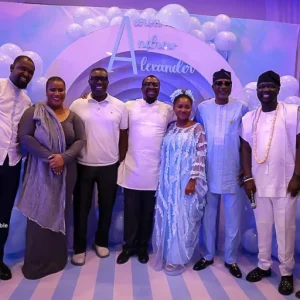 Pictures of Ali Baba’s triplets dedication: AY Makun, Seyi Law, others grace event in Lagos