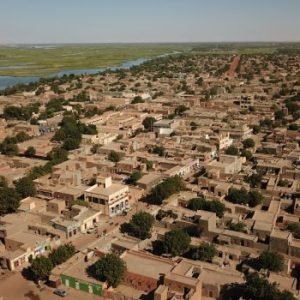 Aerial view of Gao in Mali as fresh coordinated attacks hit multiple towns across the country.